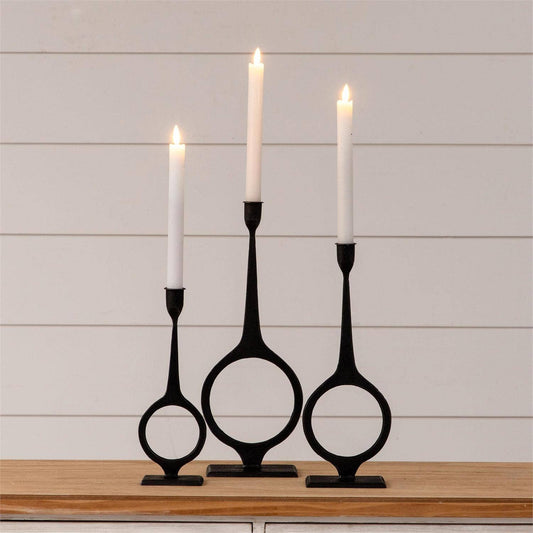 Round Taper Candle Holders (Set Of 03)