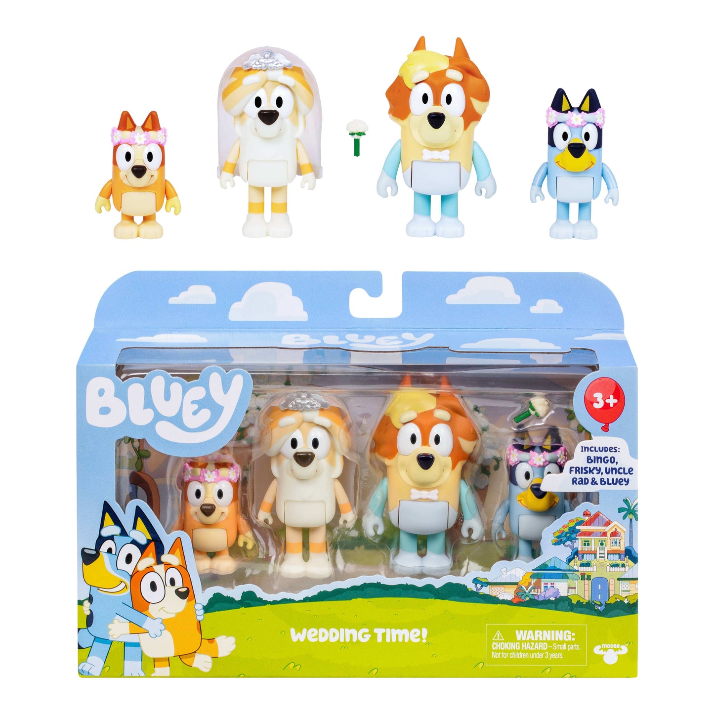 Moose Toys Bluey 4-Pack Figurine Set