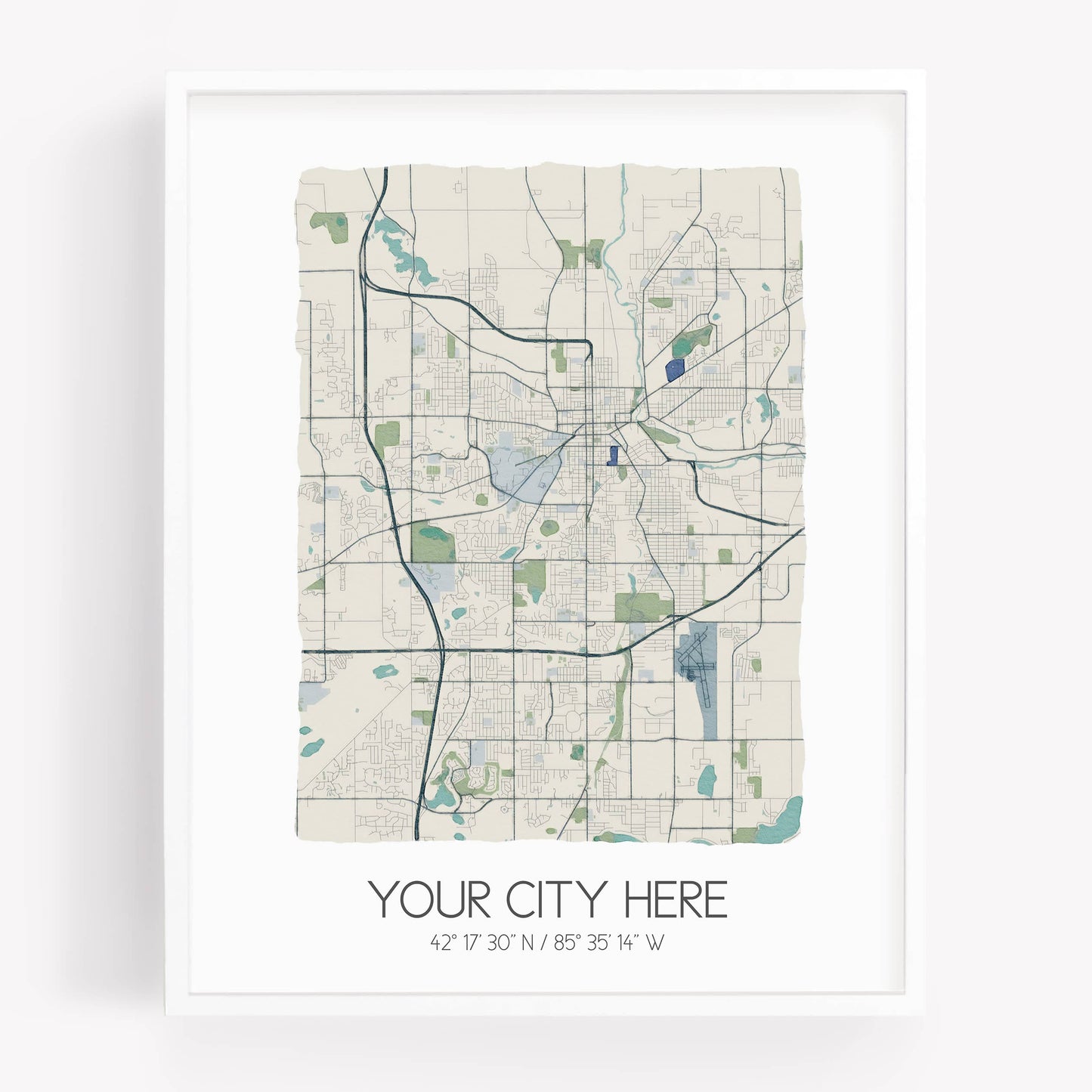 Wendell City Map Print -