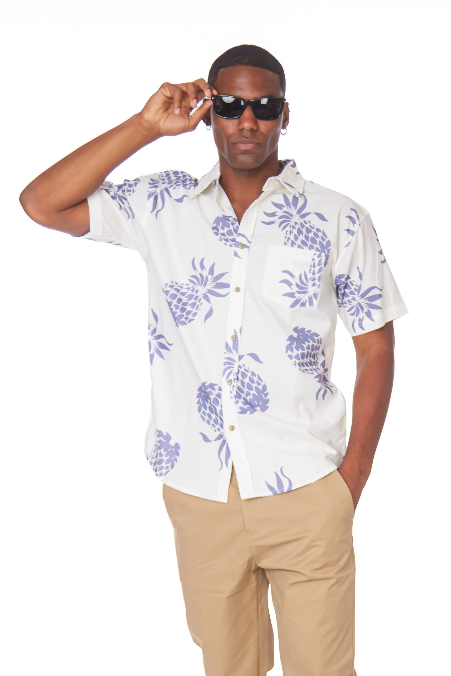 Men's Woven Printed Short Sleeve Shirt