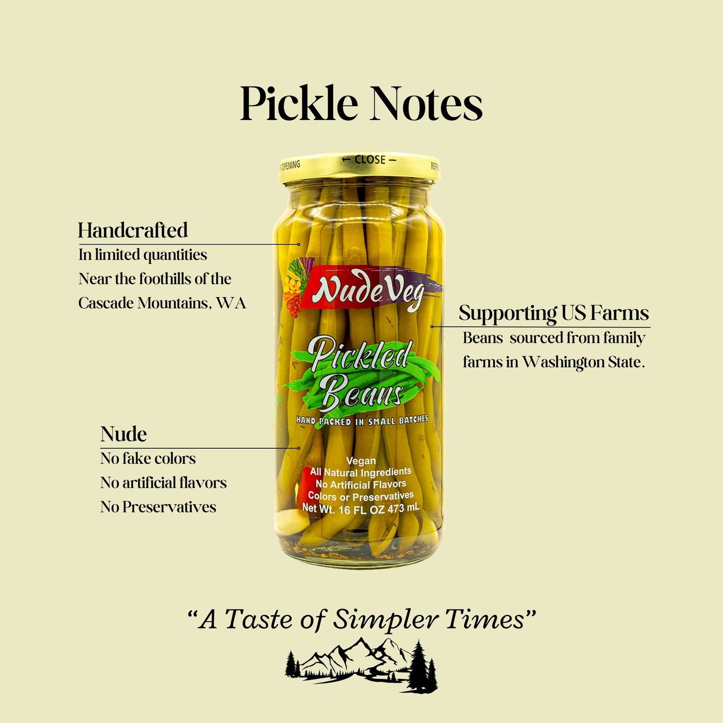 Pickled Green Beans | Spicy Dill | Artisanal Pickles