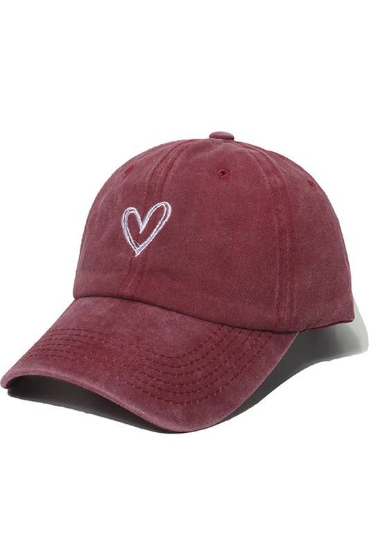 Heart Baseball Cap, Sun Hat CWAH0012