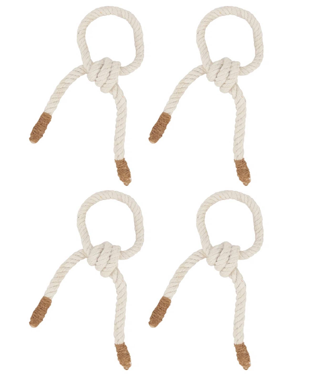Ivory Knotted Rope Napkin Ring