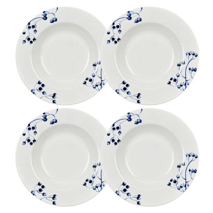 Azur de Limoges New Bone China Deep Plate Set of 4