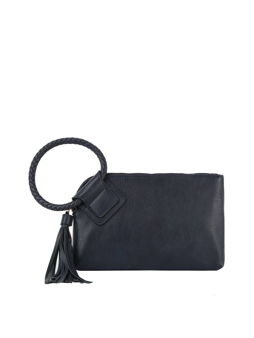 Braided Ring Handle Wristlet Clutch