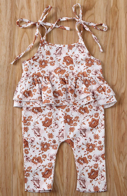 Floral Ruffle Baby Romper Jumpsuit