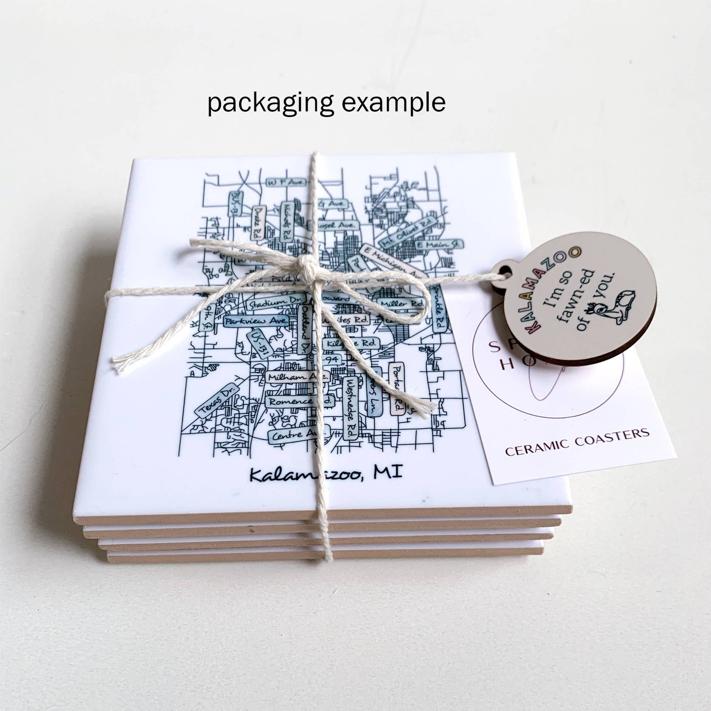 Street Names Map Coasters -