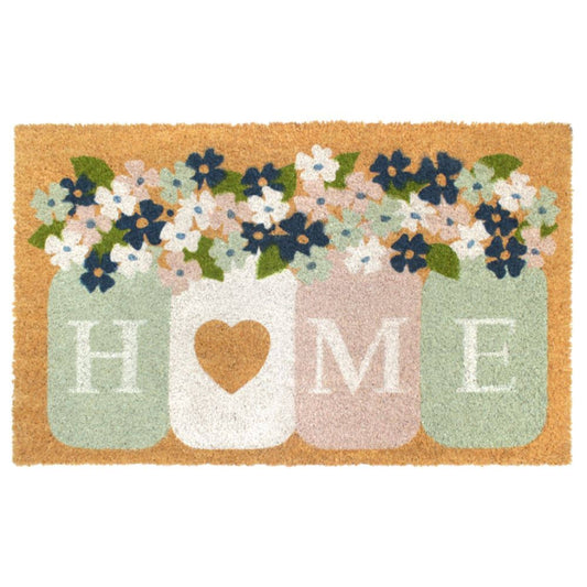 RugSmith Tufted Home Mason Jar Coir Doormat, 18" x 30"