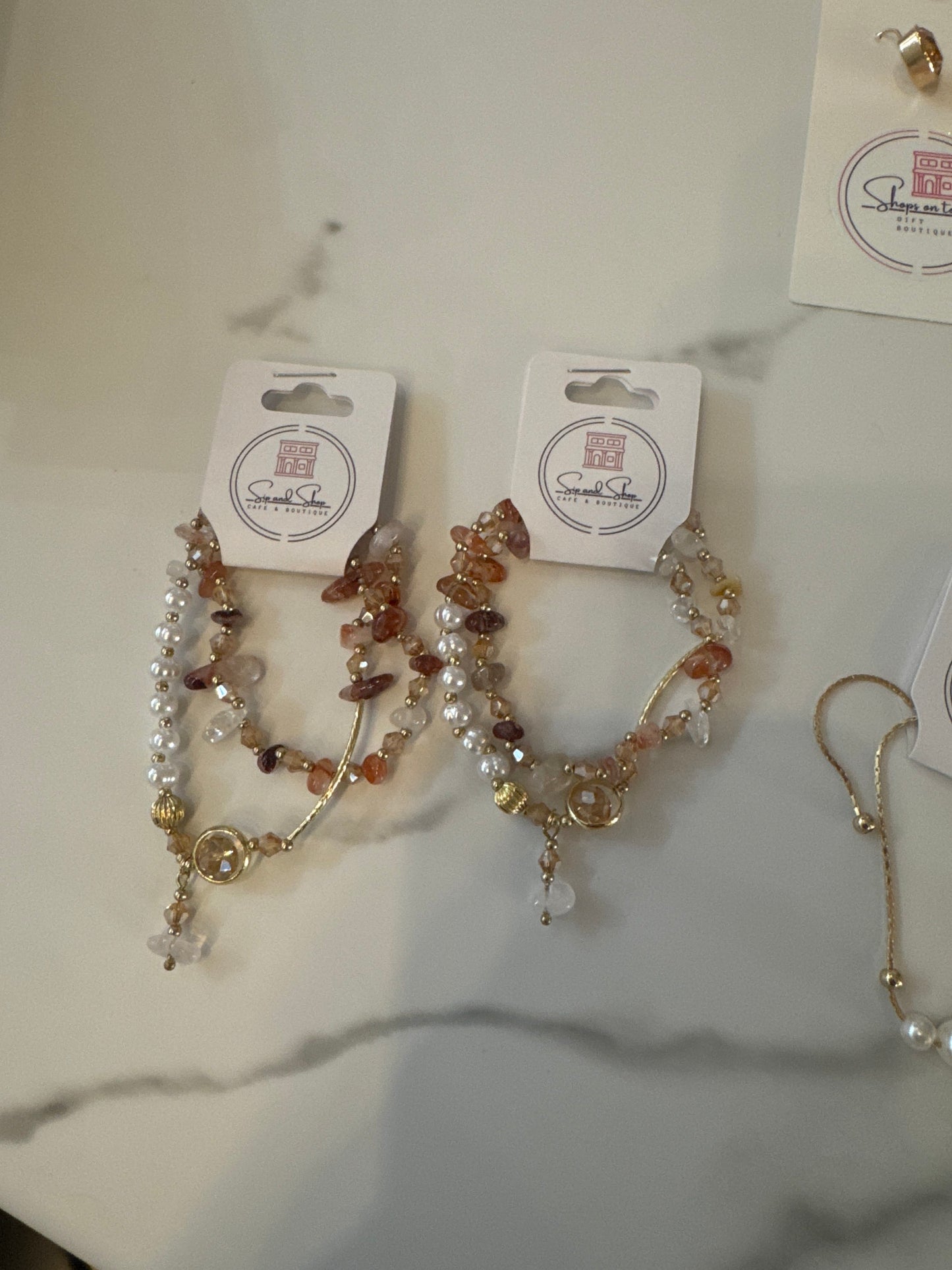 Crystal & Pearl Stretch Bracelet