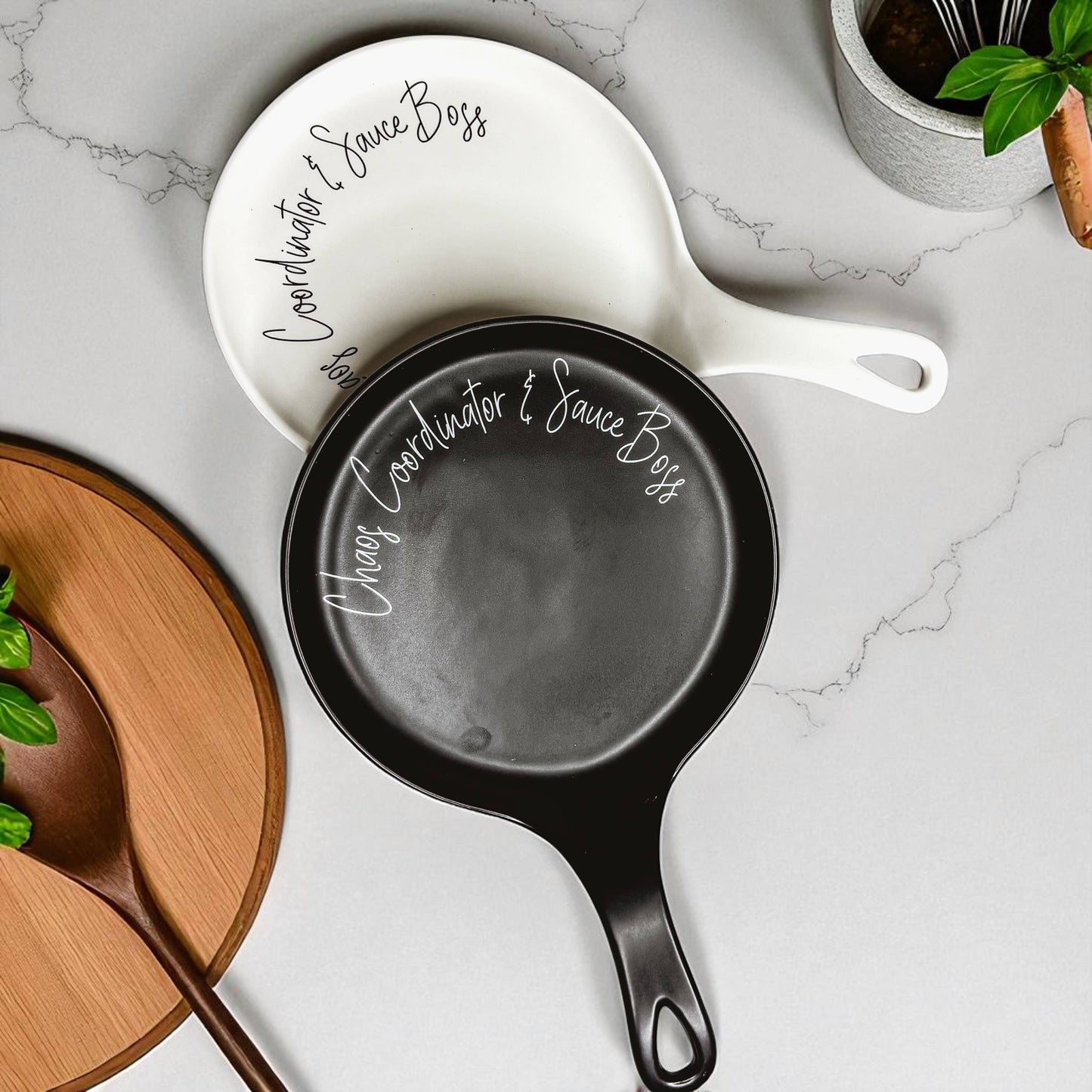 Spoon Rest Ceramic Funny, Modern Kitchen Foodie Decor & Gift