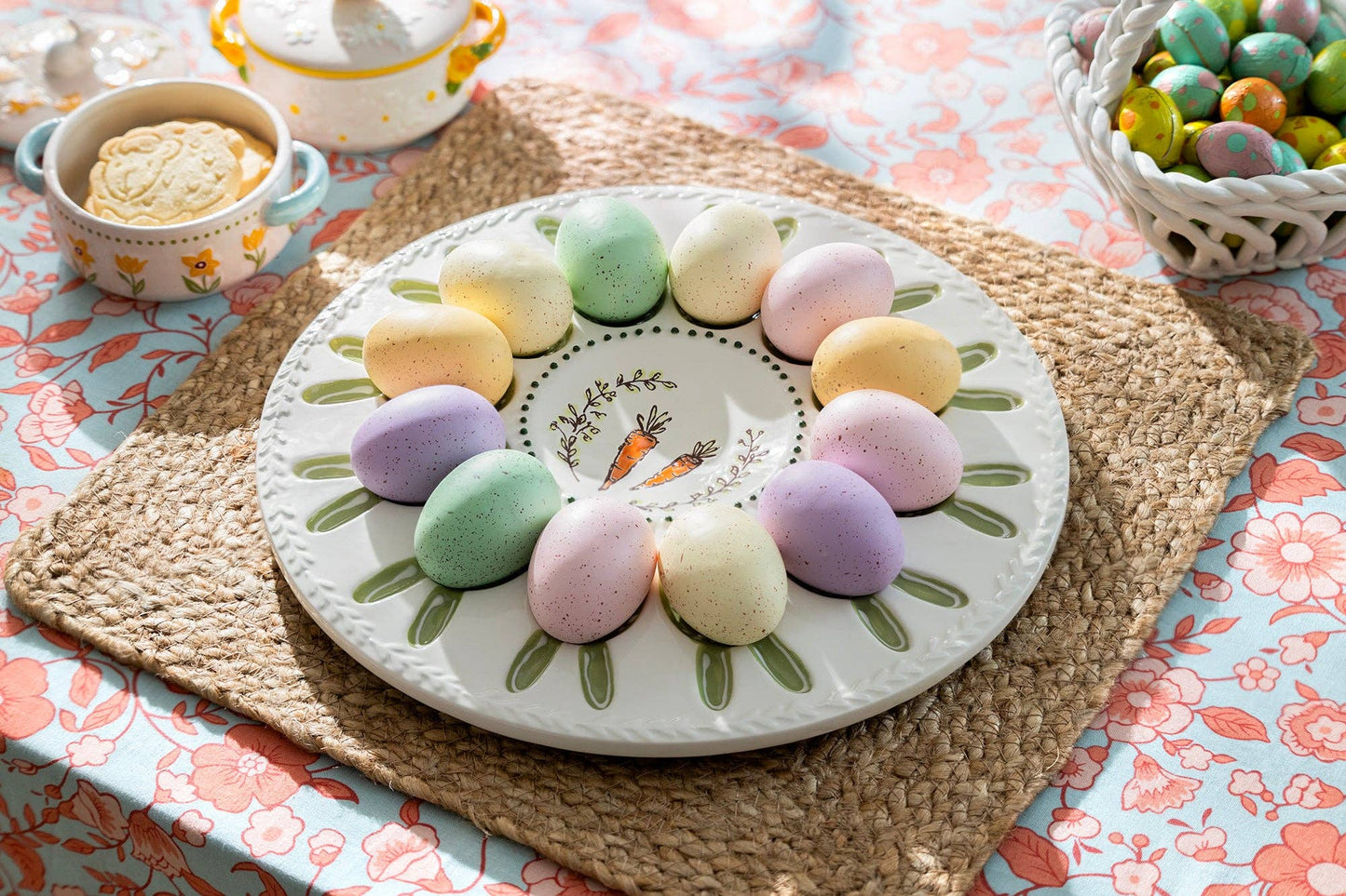 Carrot Bunny Garden 12 Count 11.5" Egg Platter