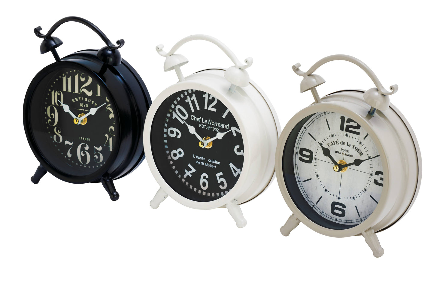 Vintage White Metal Clock