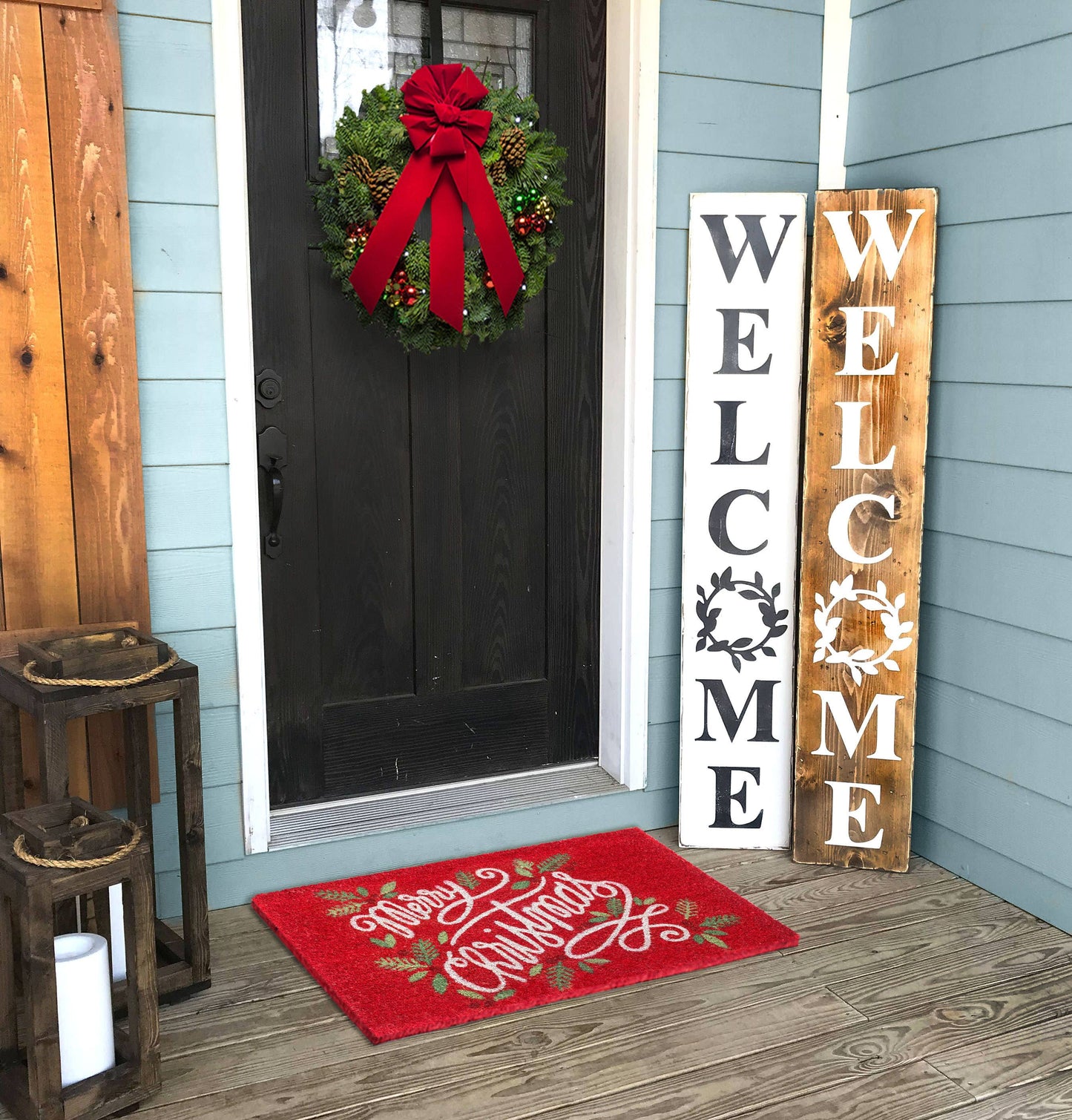 RugSmith Multi Berry Merry Christmas Doormat, 18" x 30"