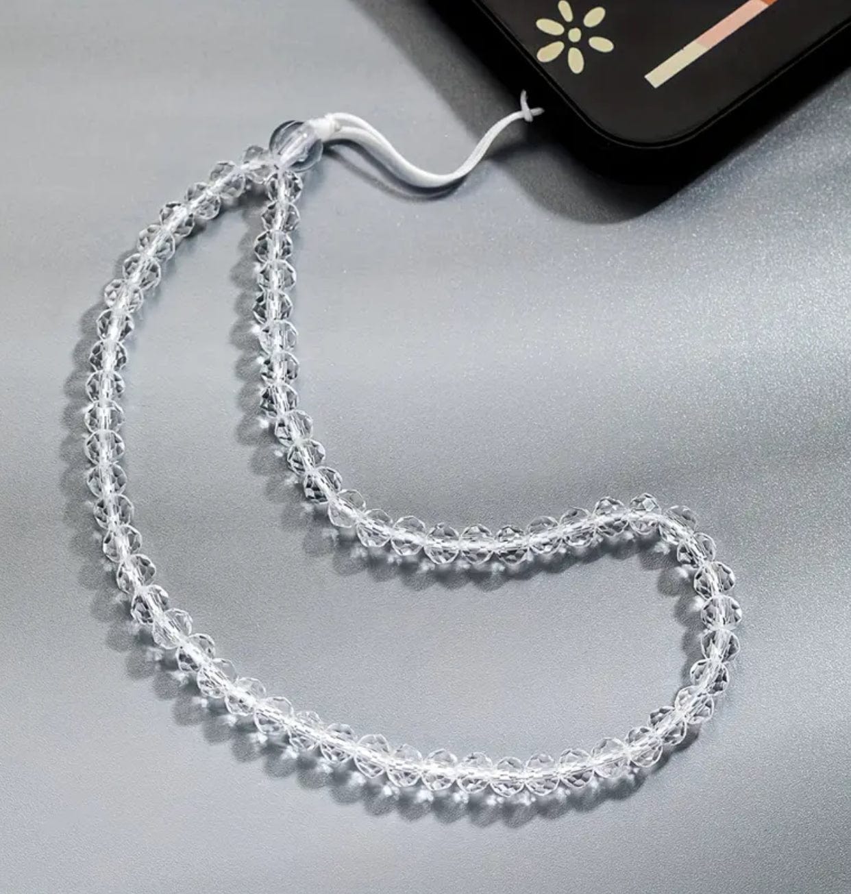 Clear Beaded Mobile PhoneTether