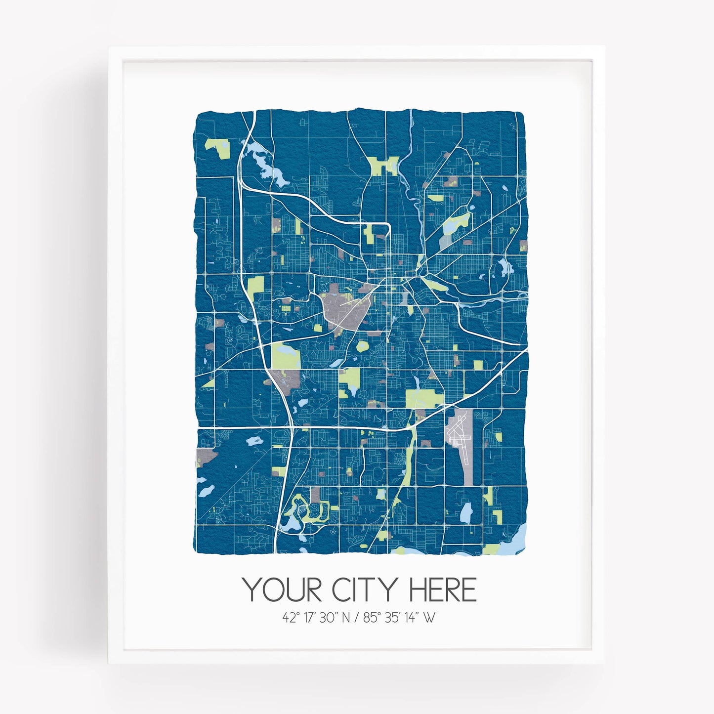 Wendell City Map Print -