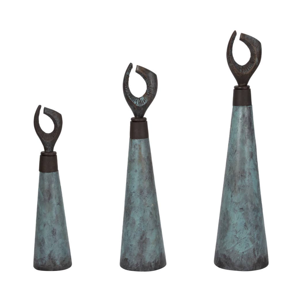 Set of 3 Sculptures , 16/20/23 in.