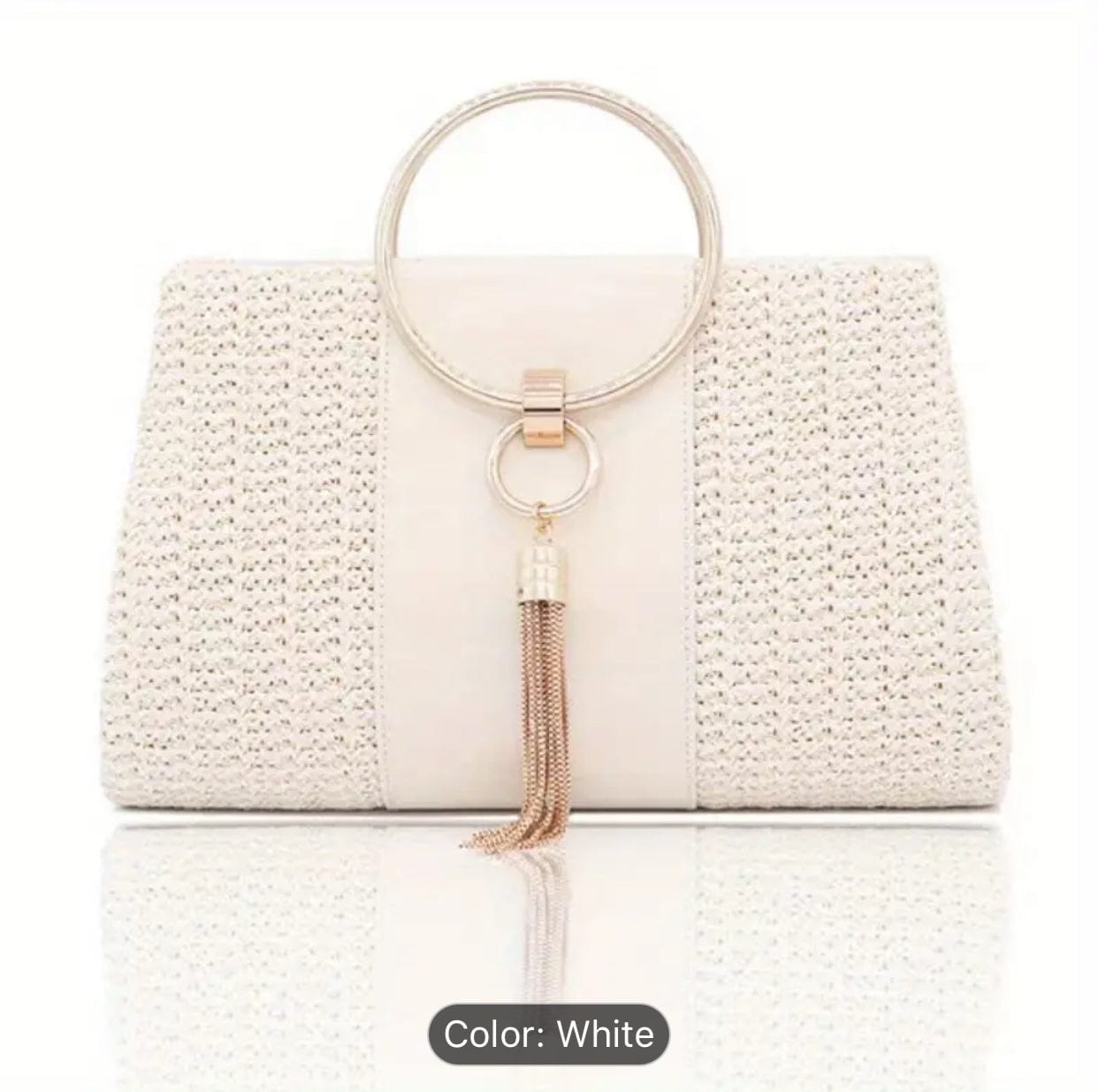 Woven Straw Purse