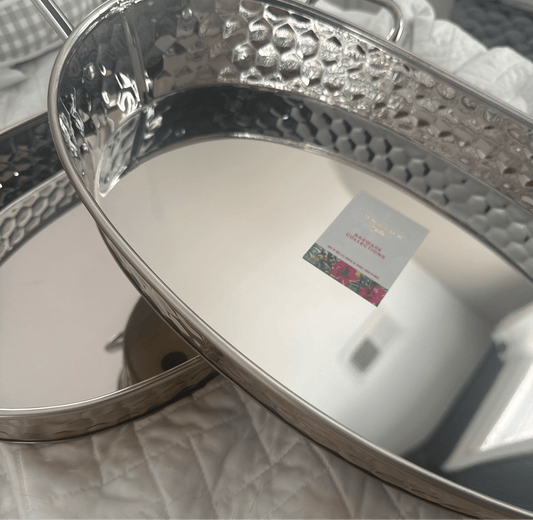 Barware Medium Silver and Gold Tray