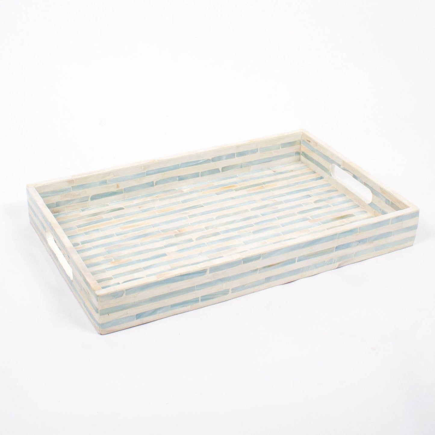 Blue Striped Mother of Pearl Tray
