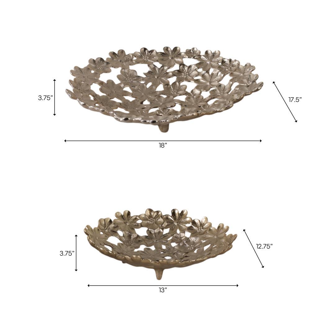Gold Metal Cut-Out Flower 18 in.