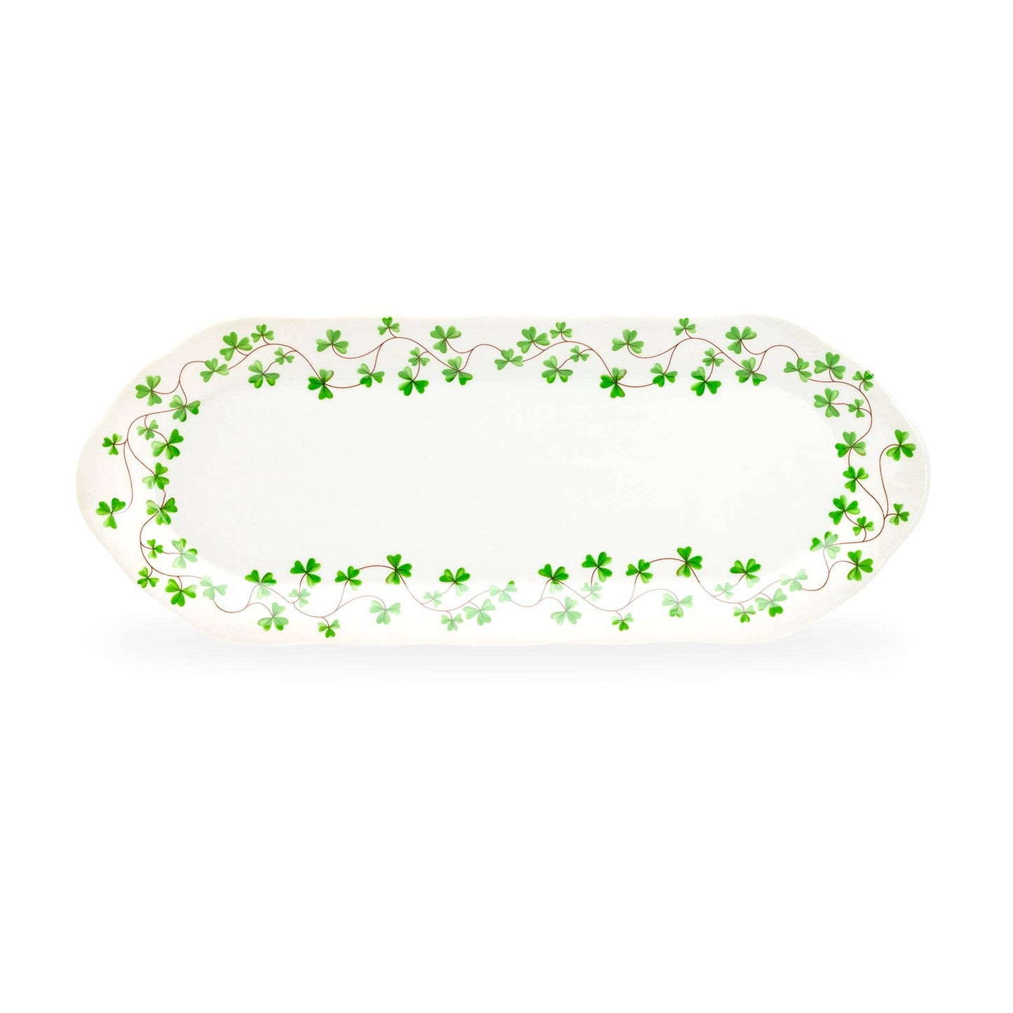 Shamrock 15.75" Fine Porcelain Oval Serving Tray