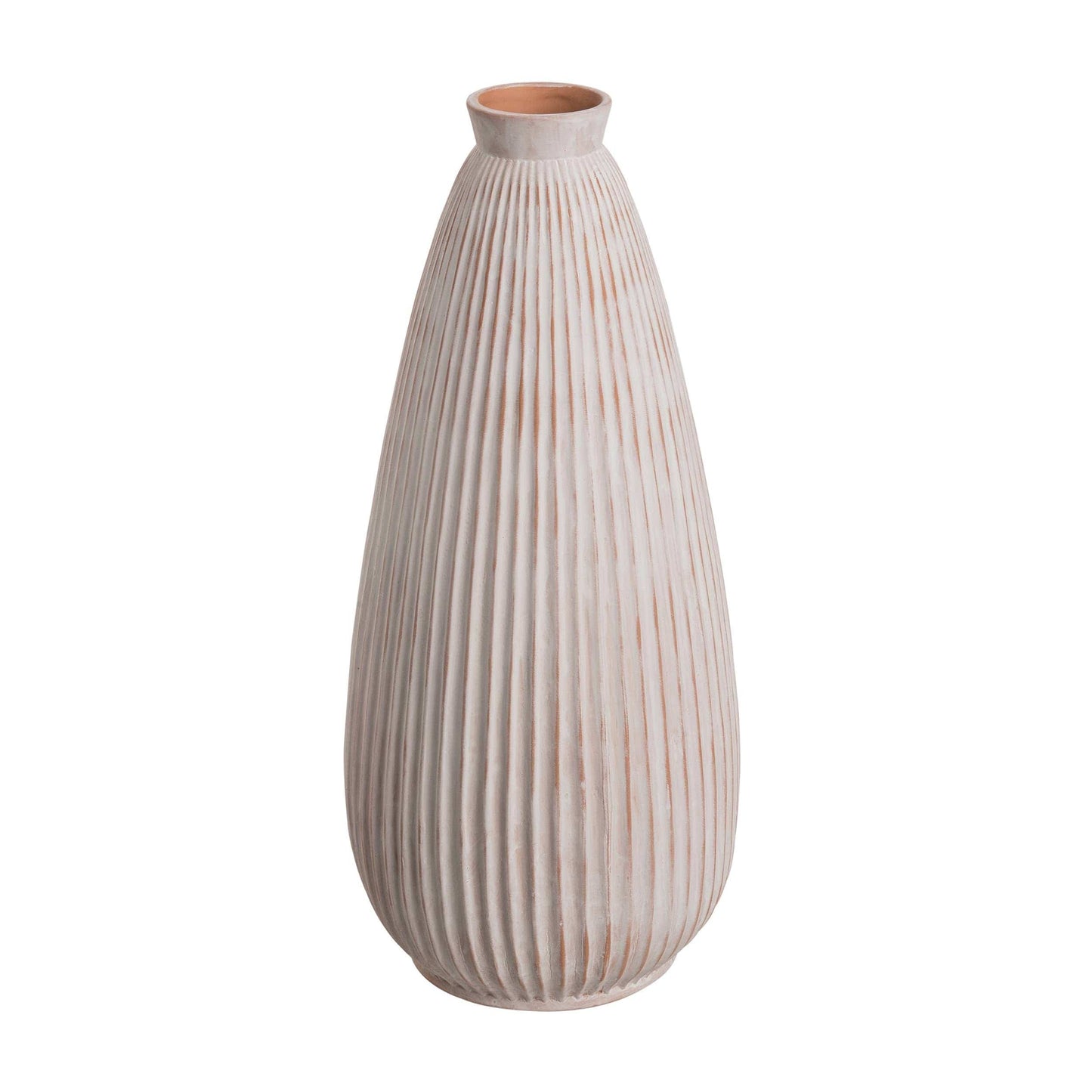 VIP Terracotta 16.5 in. White Tall Vase