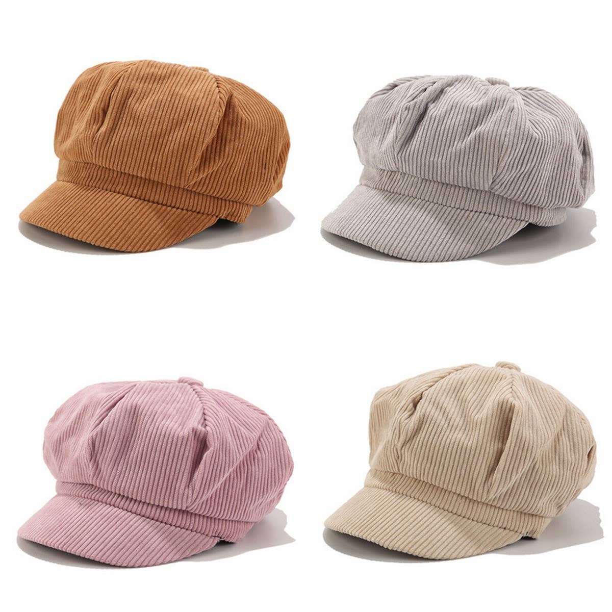 CORDUROY CASUAL NEWSBOY CAP_CWAH04320
