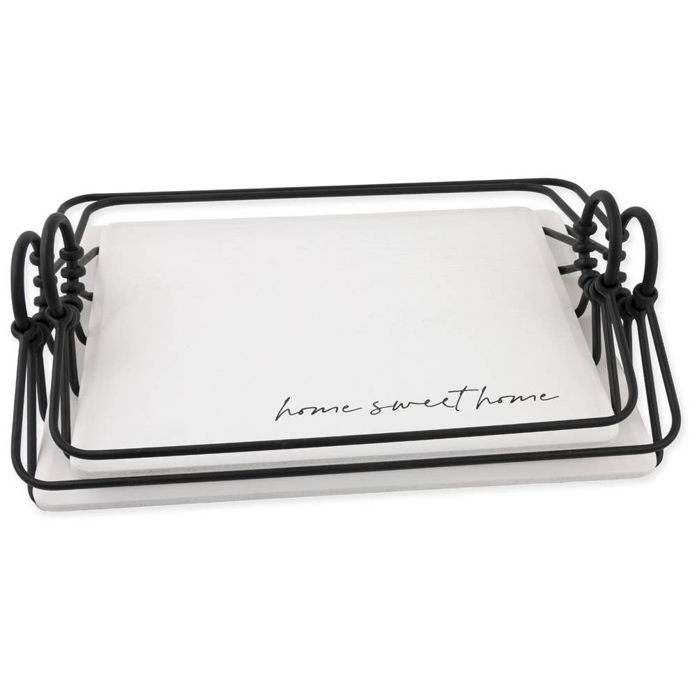 Sm Tray White & Black