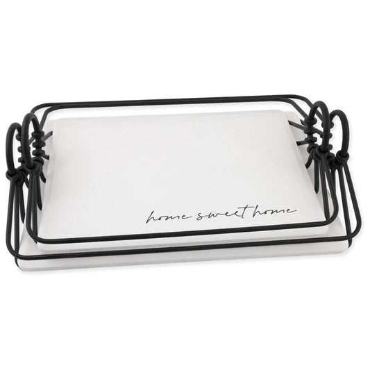 Sm Tray White & Black