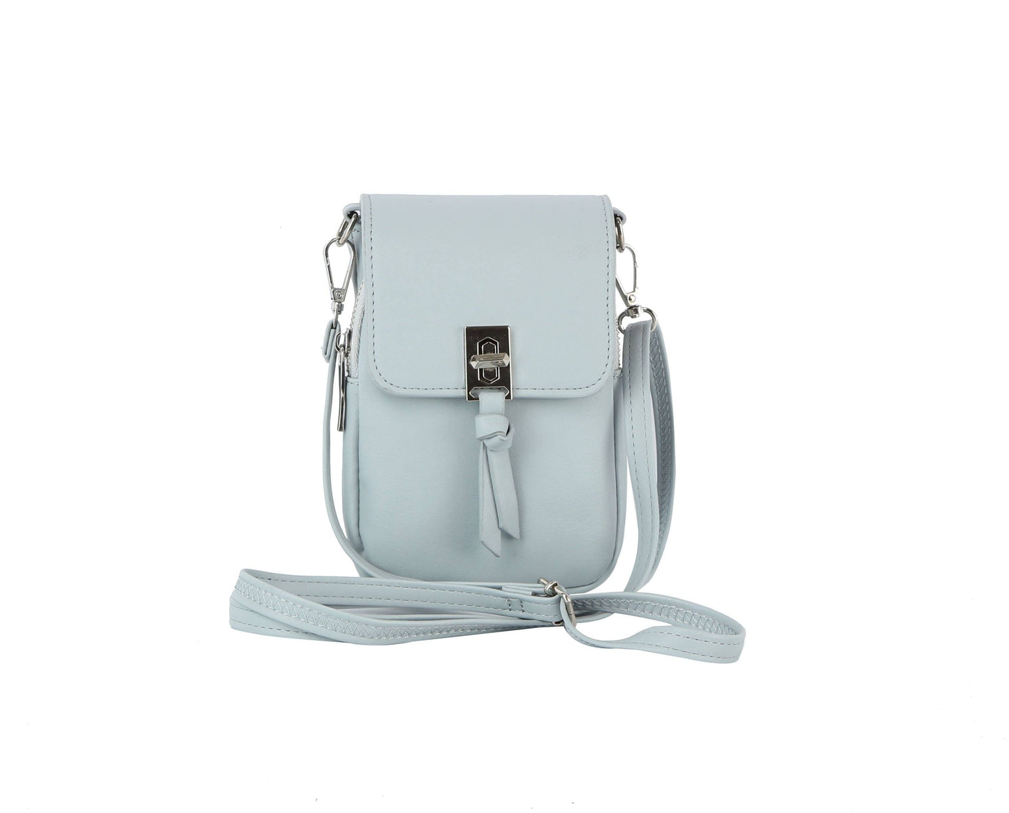 Metal closure phone crossbody
