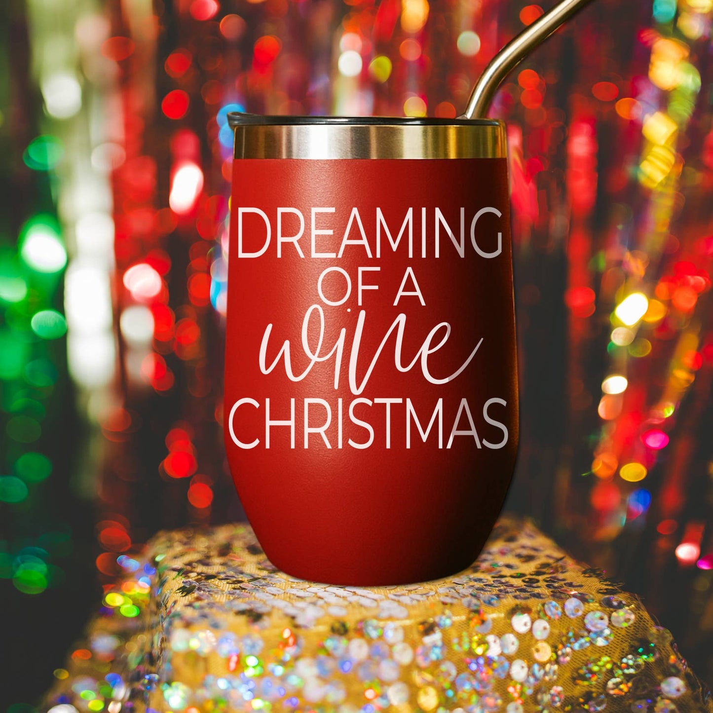 Jingle Juice Red Holiday Tumblers w Lid