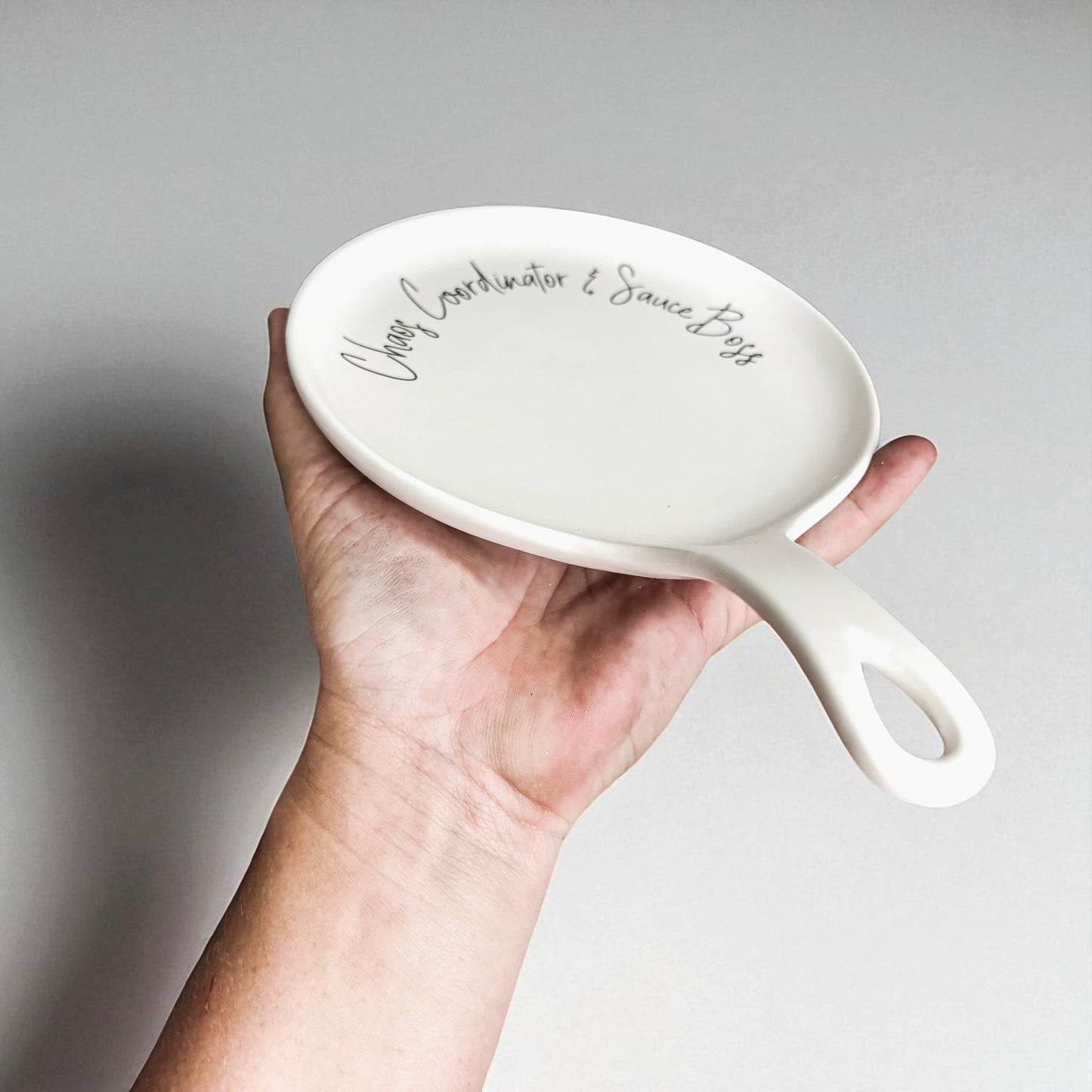 Spoon Rest Ceramic Funny, Modern Kitchen Foodie Decor & Gift