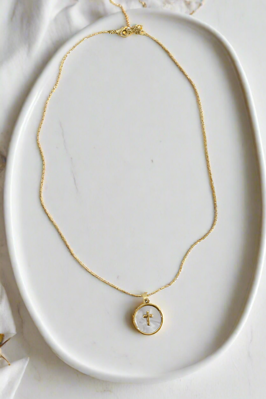 Shell Cross Necklace