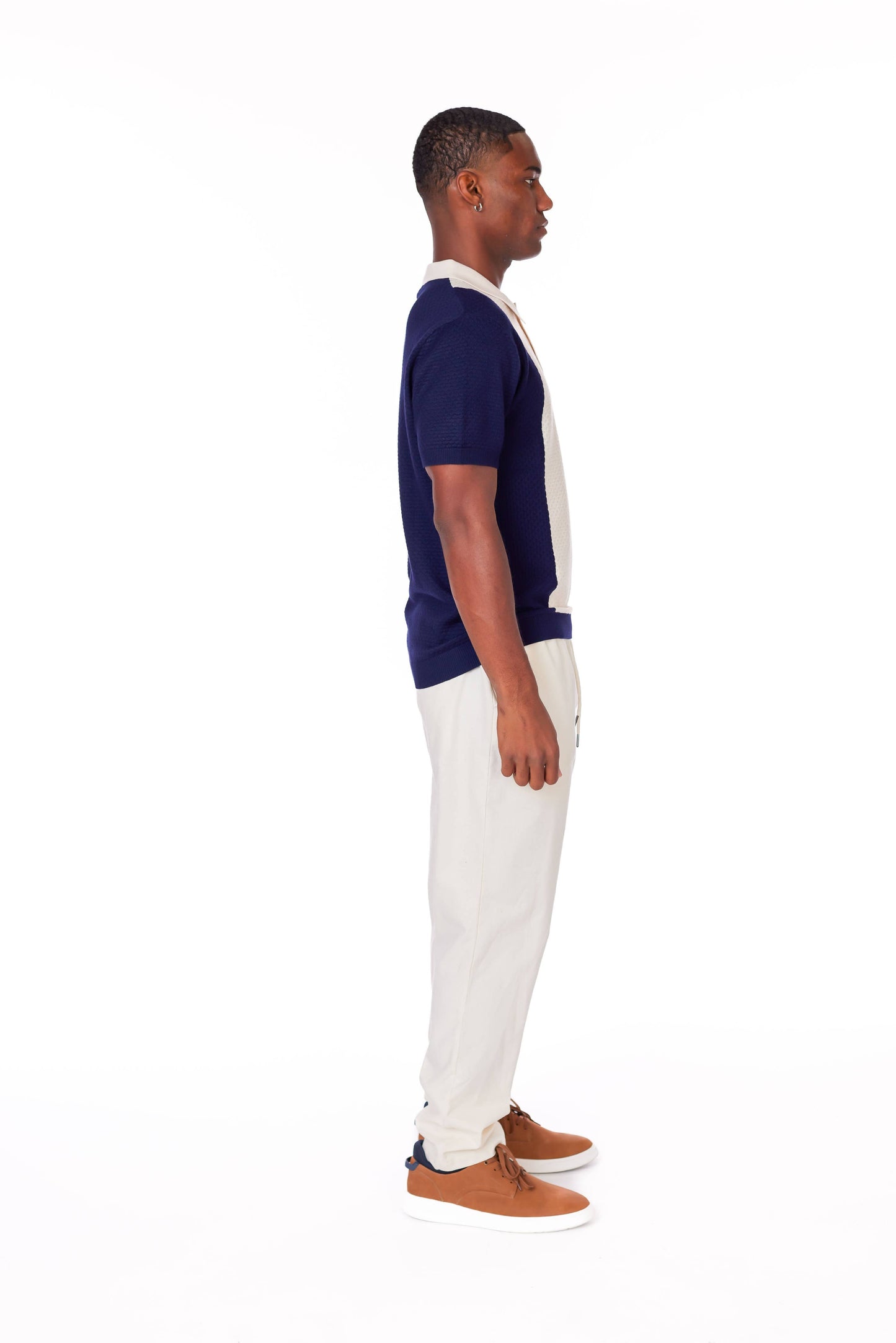 Men's Textured Polo Shirt