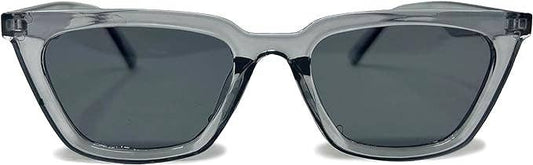 Cateye Sunglasses - Grey Crystal Frames/Lt. Grey Lenses