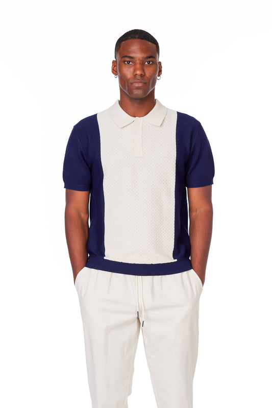 Men's Textured Polo Shirt