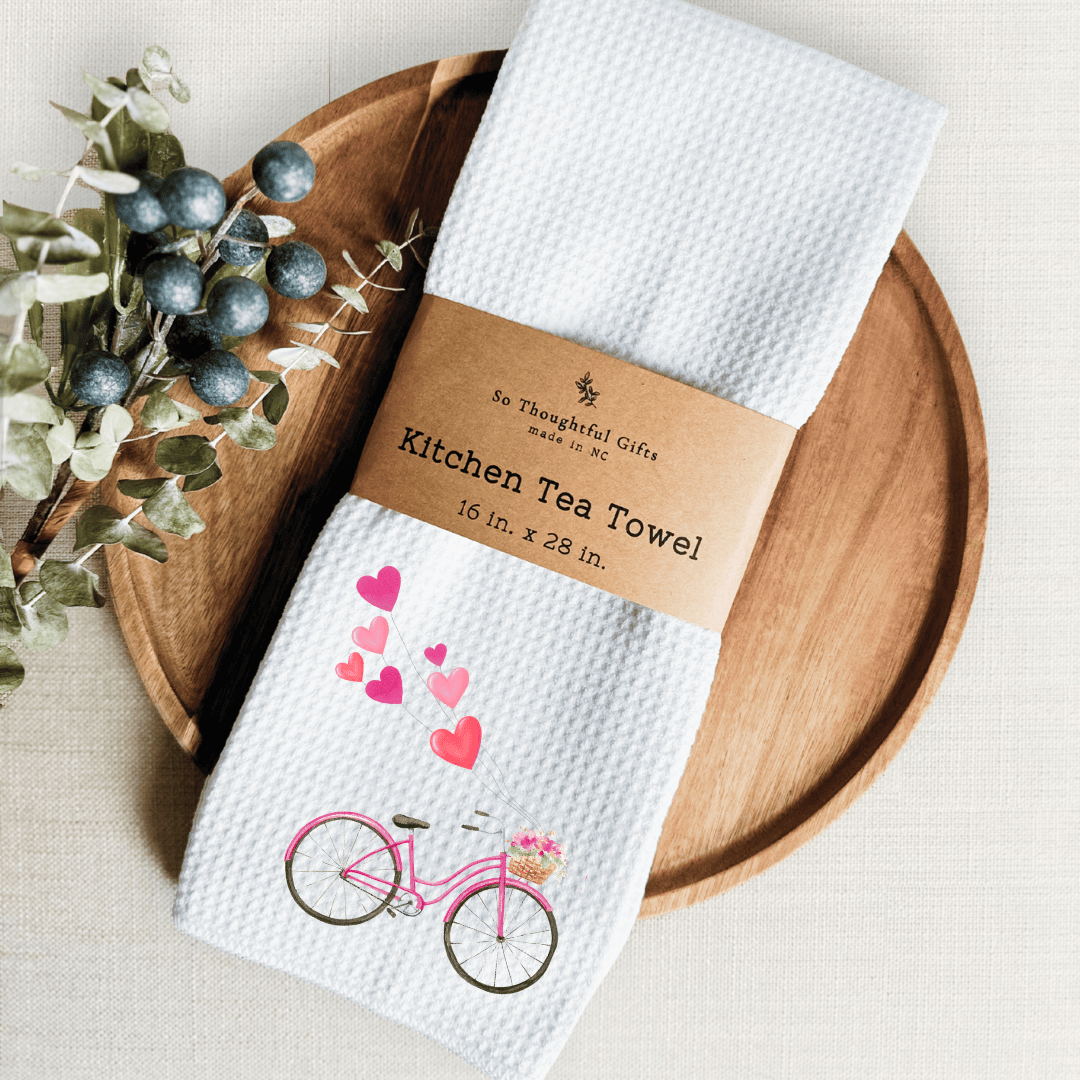 Valentine Dish Towel - Bike | Kitchen Towel