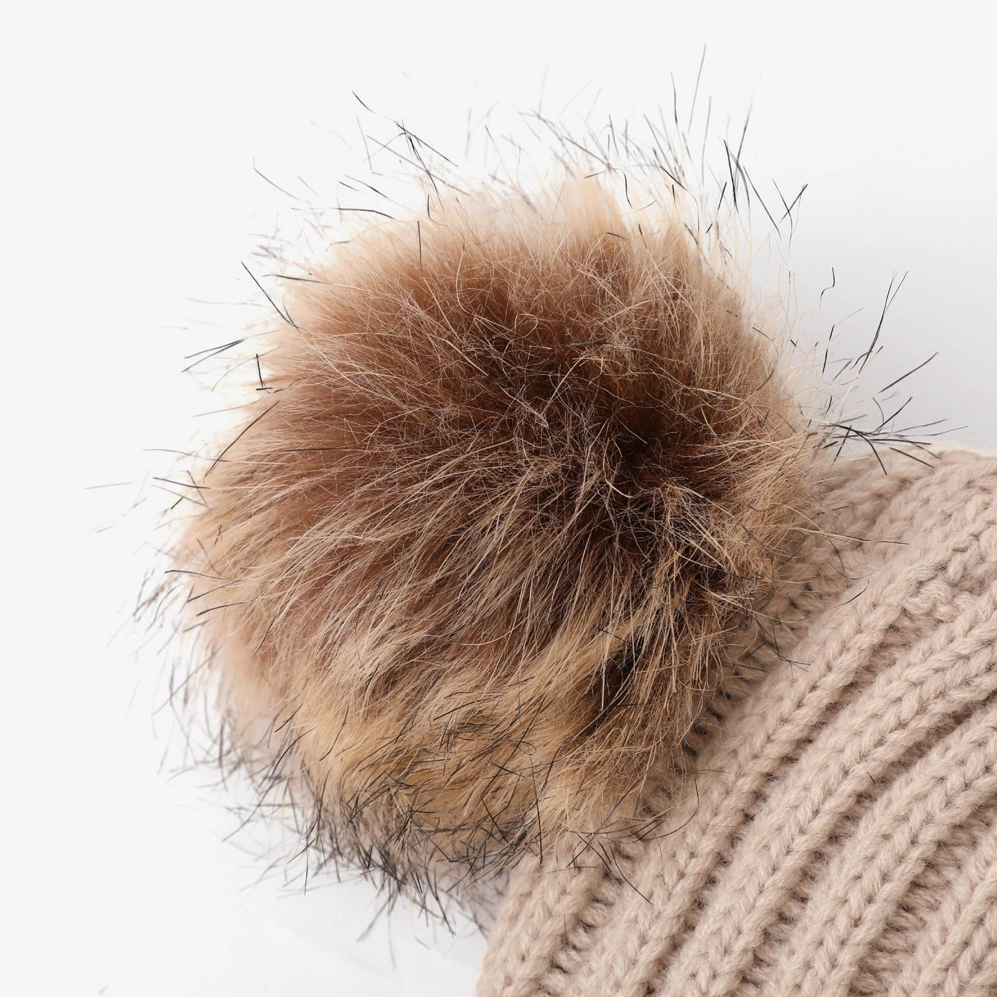 Baby / Toddler Solid Pompon Kintted Beanie Hat