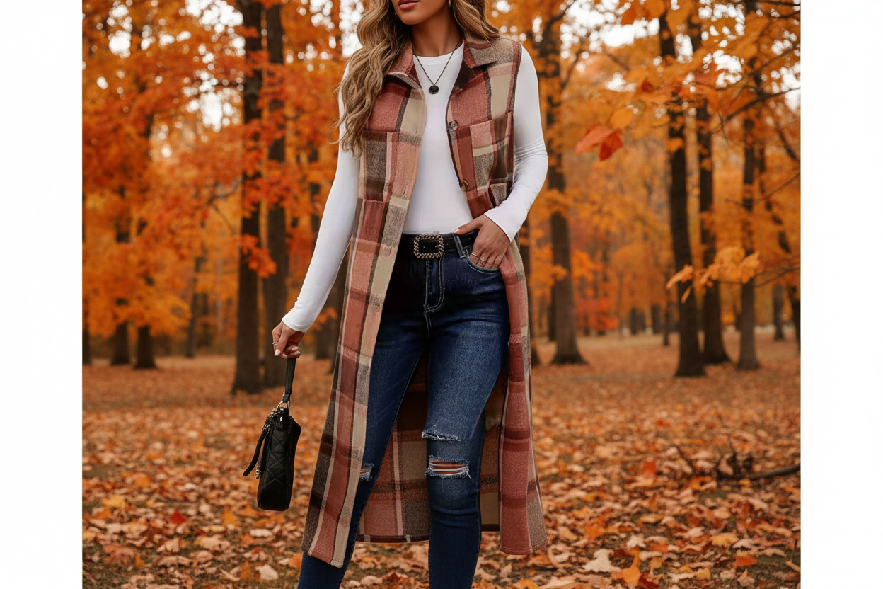 Long flannel duster