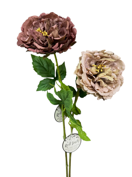 25” Fall Edition – Real Touch Moisturized Coating Peony Stem