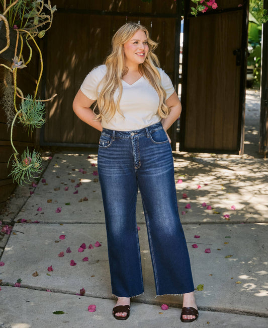 PLUS SIZE TUMMY CONTROL SUPER HIGH RISE WIDE LEG LV1353-P