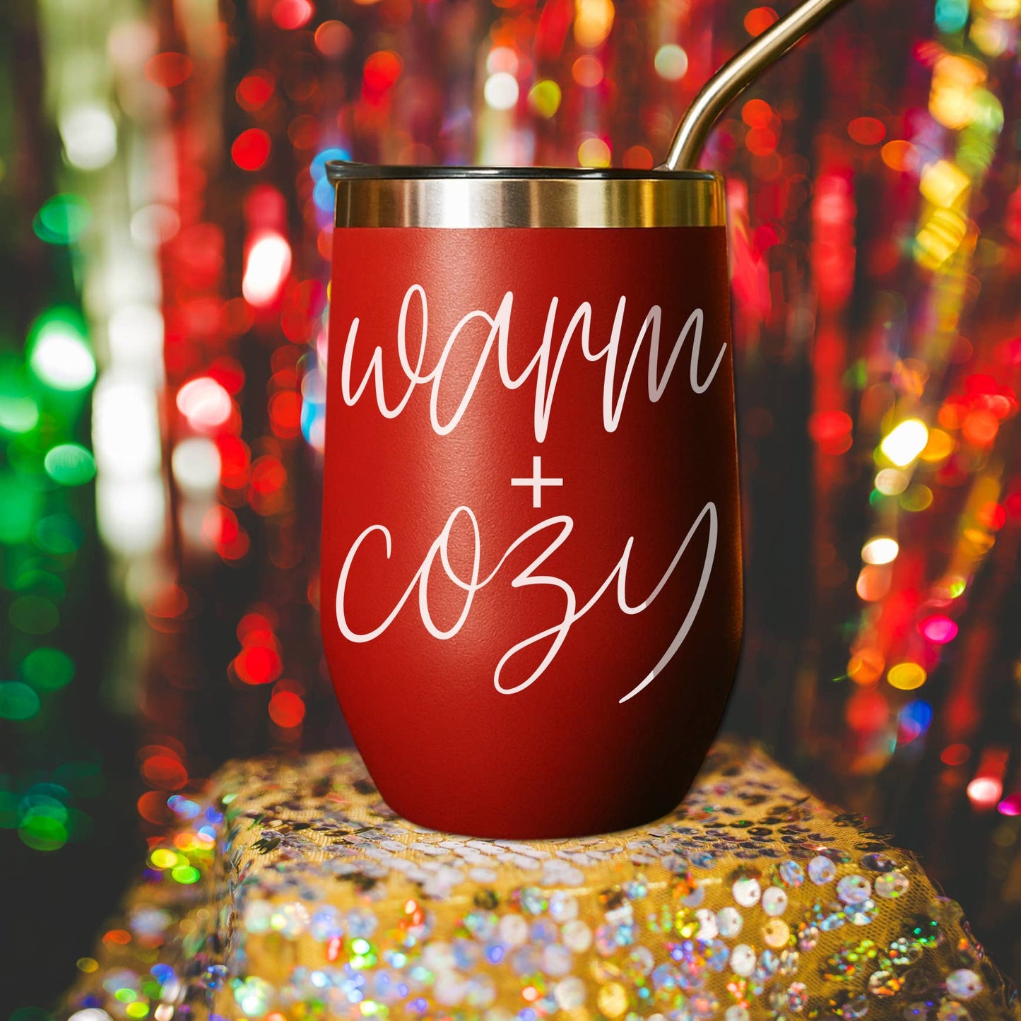 Jingle Juice Red Holiday Tumblers w Lid