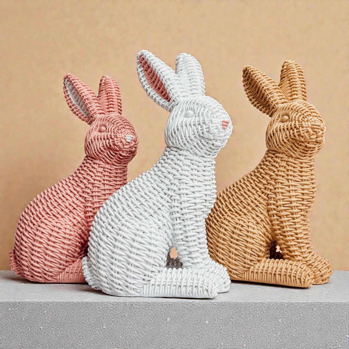 Bunny Decoration, Farmhouse Easter Rabbit Home Decor Statues
