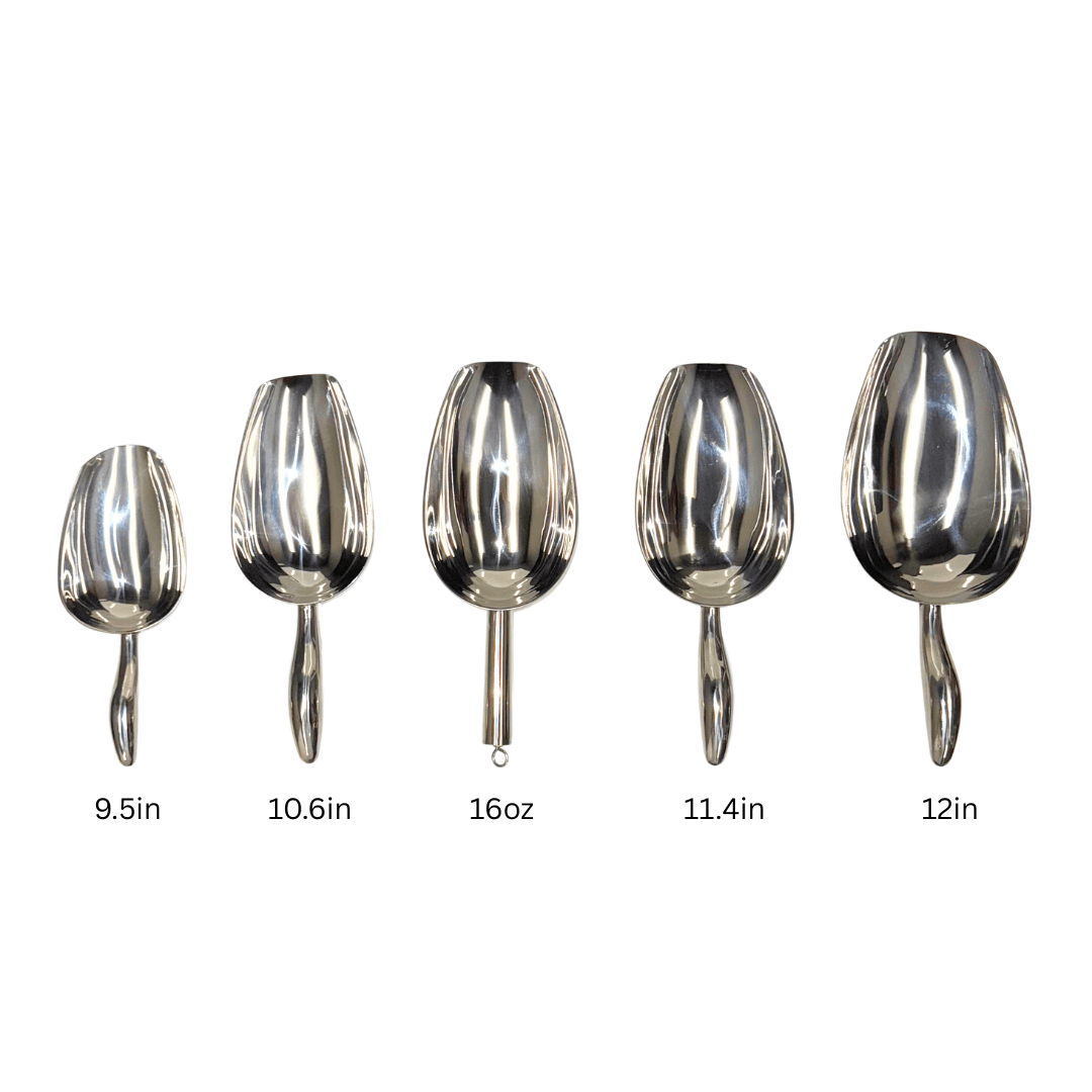 Stainless Steel Utility Ice Scoop -  9.5 Inches