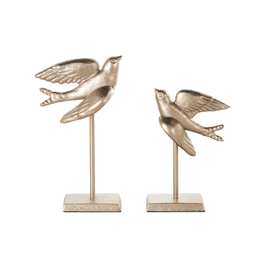 Traditional Gold Metal Sculpture Set