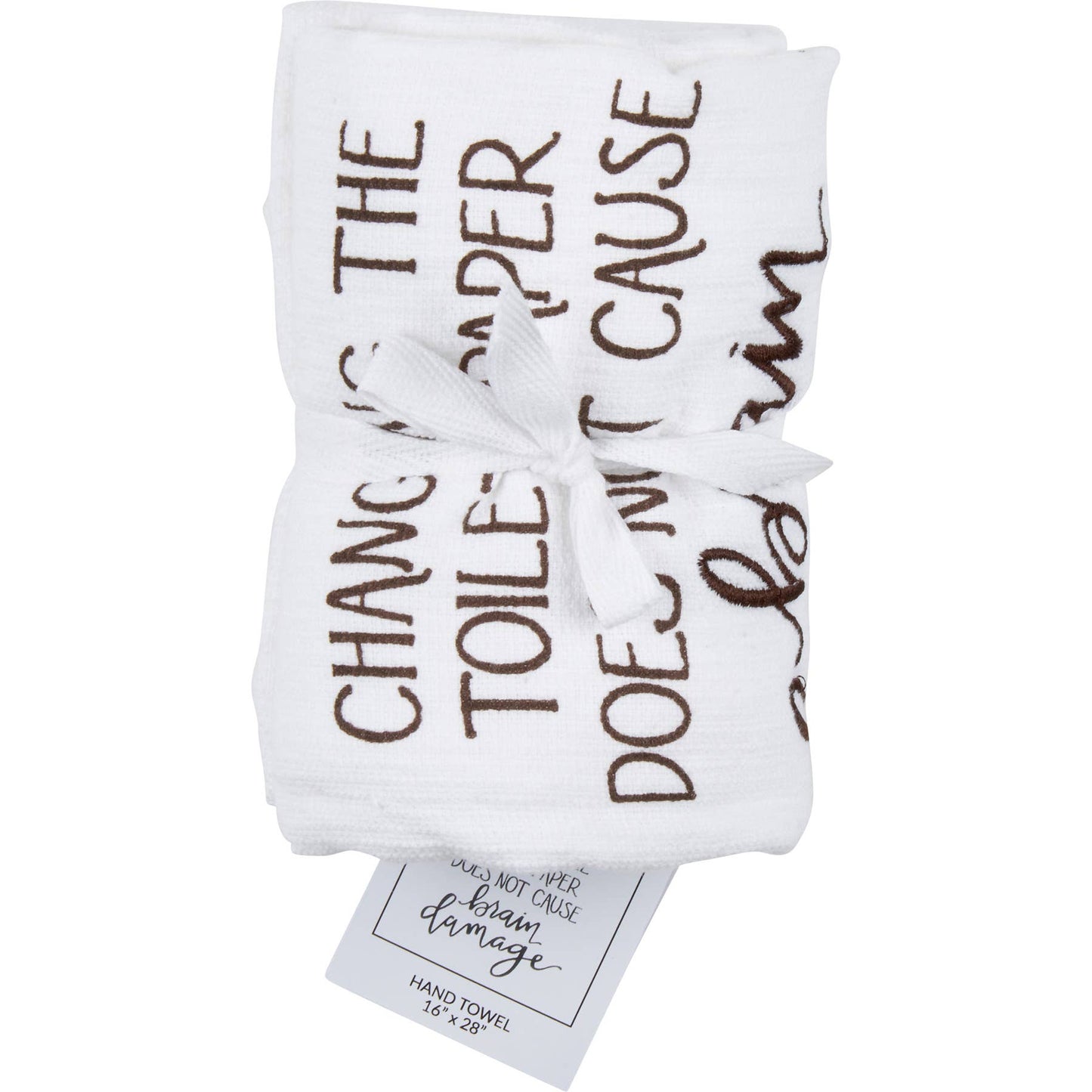 Does Not Cause Brain Damage Hand Towel