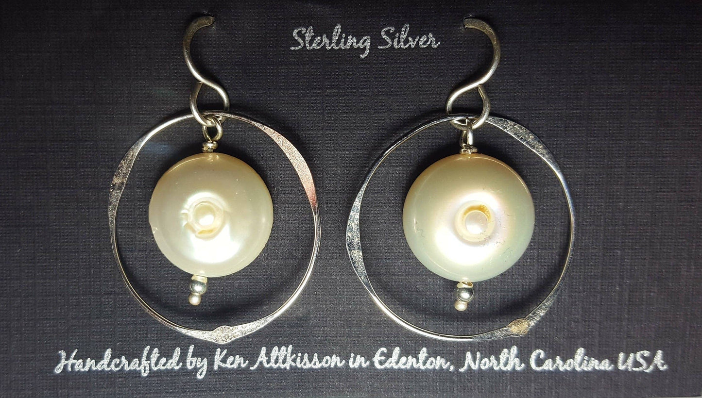 Sterling Silver Circle With Fresh Water Pearl