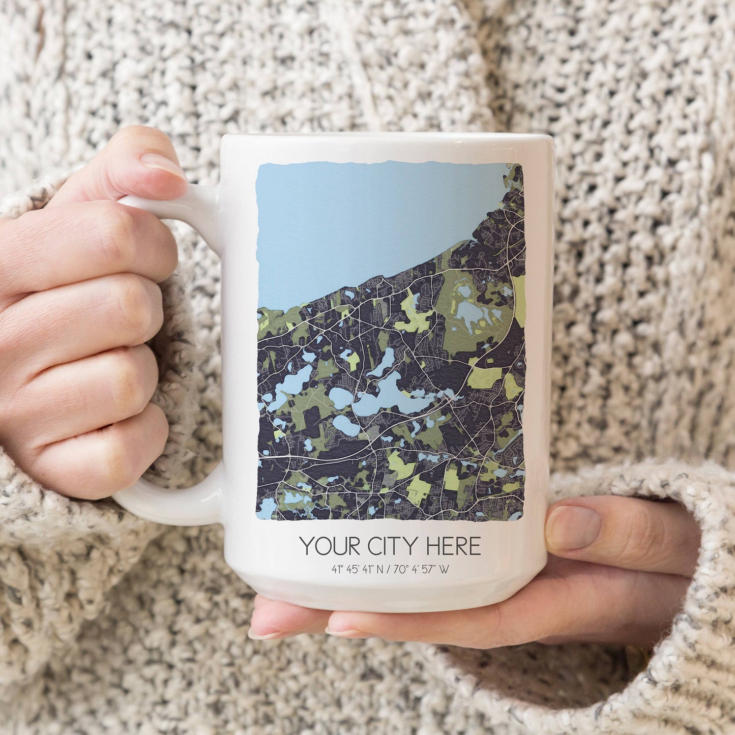 Custom Map Mugs - Custom City Coffee Mugs - Custom Order