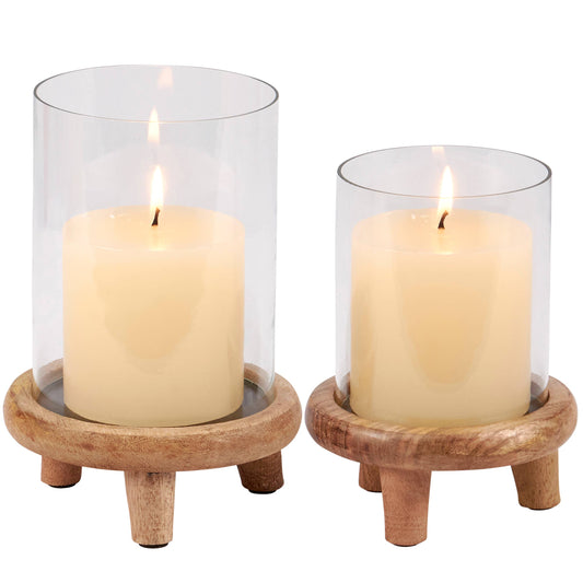 2-Hurricane Candle Holder Set