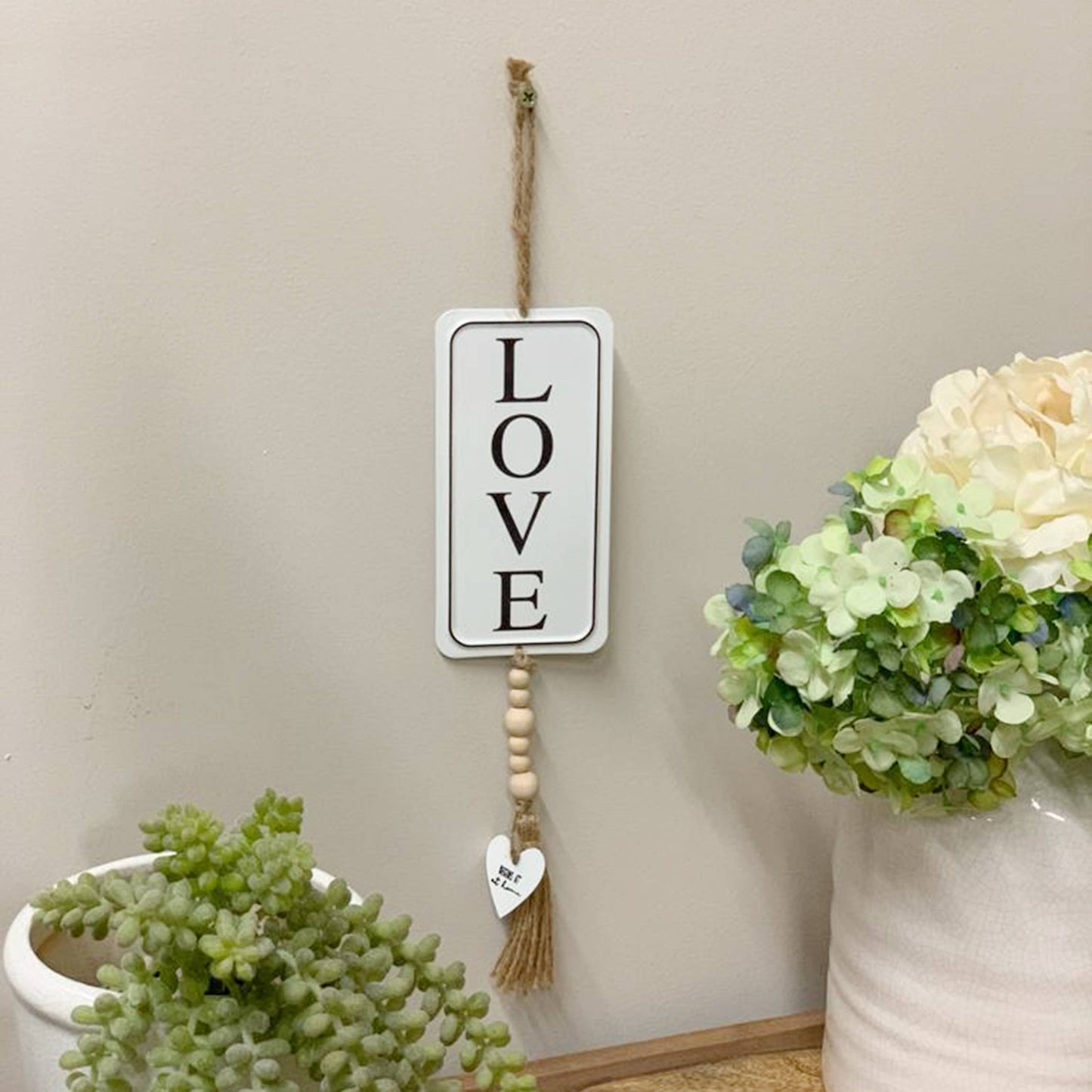 Metal "Love" Hanging Wall Sign